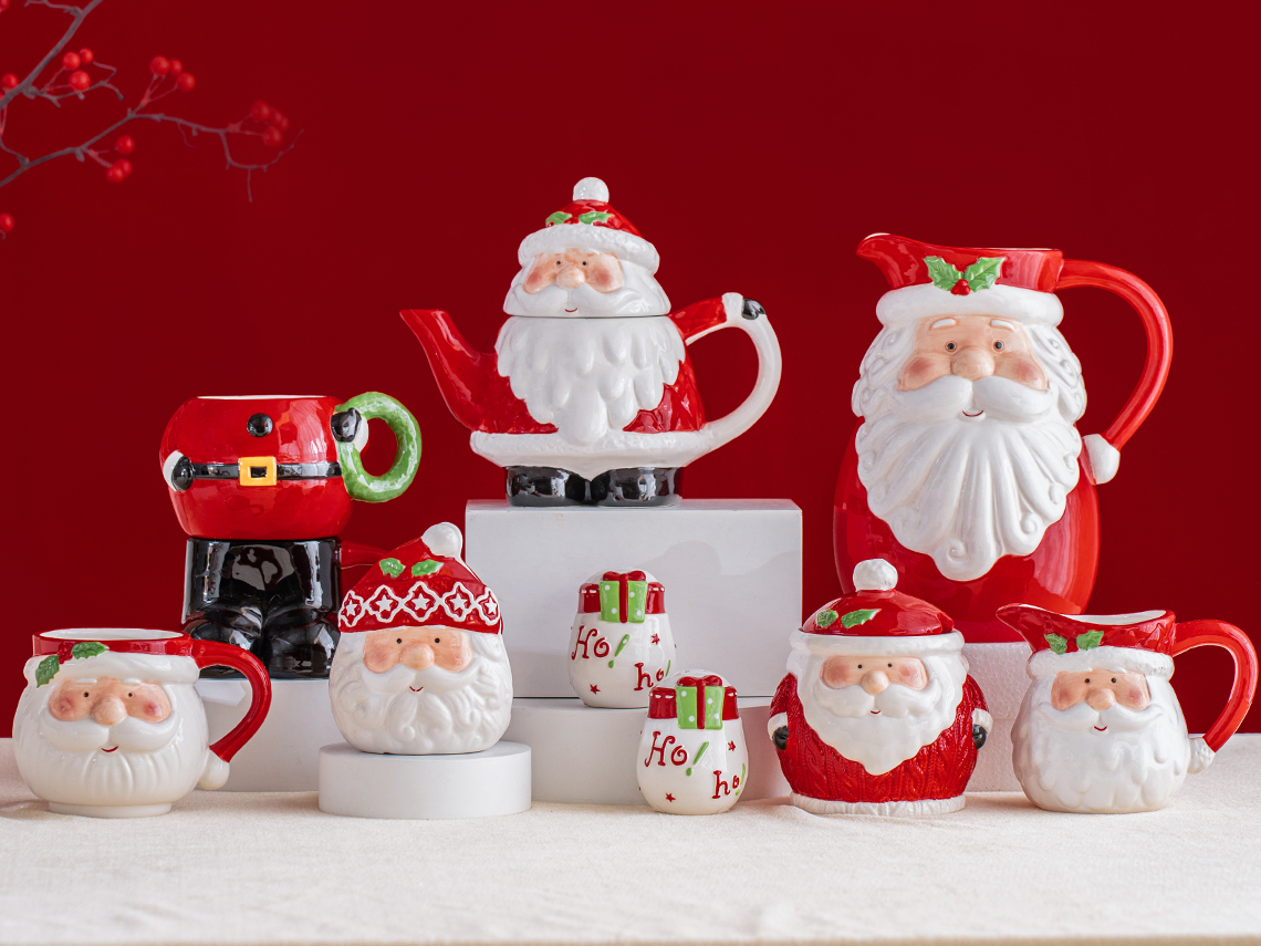2024 Santa Claus collection for XmasProducts Ys (Sano) Ceramics.